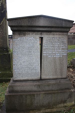 The grave of James Towers, Glasgow Necropolis