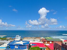 Top of homes in La Perla, San Juan, Puerto Rico