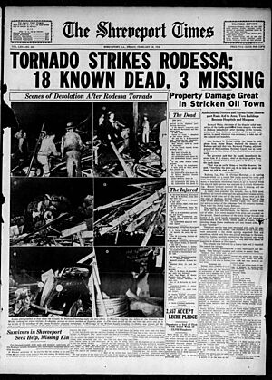 Tornado Strikes Rodessa 1938