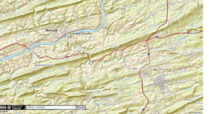 USGS National Map Viewer of Nescopeck Borough and Township, Pennsylvania