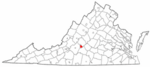 State map highlighting Lynchburg
