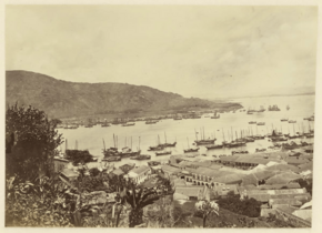 View of Nagasaki Bay by Antoon Bauduin c1865