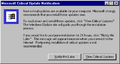 Windows 98 - Critical Update Notification