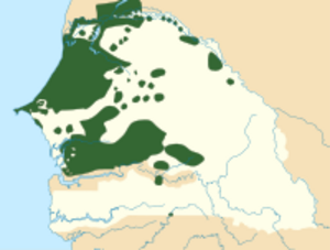 Wolof language map