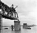 Wuhan Yangtze River Bridge in construction