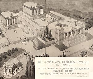 1921 reconstruction of the Baalbelk temple complex
