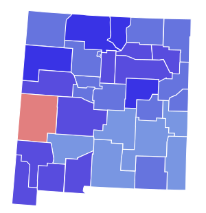2006 New Mexico gubernatorial election results map by county
