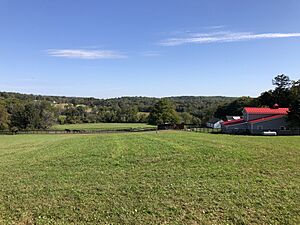 2023-10-12 11 26 43 Forested hills and horse pastures east of New Jersey State Route 31 and north of Mine Road in Hopewell Township, Mercer County, New Jersey