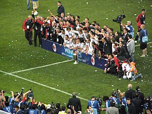 AC Milan team celebrate