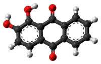 Alizarin molecule ball from xtal.png