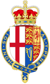 Arms of the Most Noble Order of the Garter (Royal Arms Variant).svg