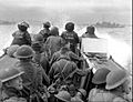 Canadian troops on their way to Juno Beach