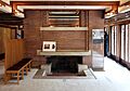 Chicago, robie house di frank lloyd wright, 1908-1910, salone al primo piano, 03