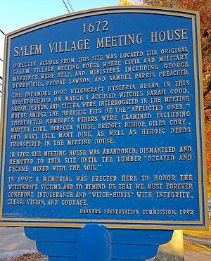 Danvers victims memorial, historical marker