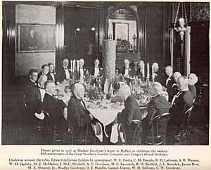 Dinner given for Conger Goodyear - Goodyear House
