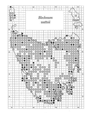Distribution of Blechnum wattsii