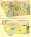 Early Indian treaty territories in Montana