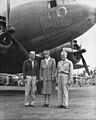 Eleanor Roosevelt, General Harmon, and Admiral Halsey in New Caledonia - NARA - 195974