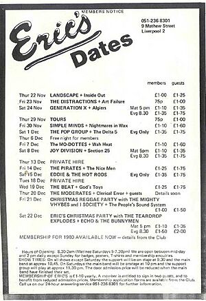Erics club gigflyer