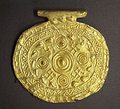 Etruscan pendant with swastika symbols Bolsena Italy 700 BCE to 650 BCE