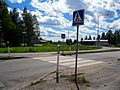 Finnish pedestrian crossing in Vimpeli