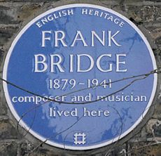Frank Bridge 4 Bedford Gardens blue plaque