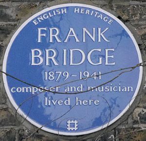 Frank Bridge 4 Bedford Gardens blue plaque