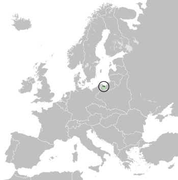 Location of the Free City of Danzig in 1930s Europe