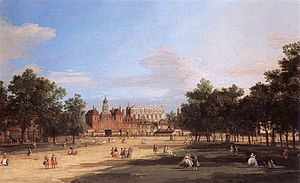 Giovanni Antonio Canal, il Canaletto - London - the Old Horse Guards and Banqueting Hall, from St James's Park - WGA03949
