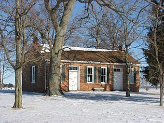Green Plain Monthly Meetinghouse, western side and front.jpg