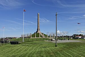 Haraldshaugen Haraldsstøtta Norges riksmonument National monument 1872 Gard Haugesund Norway 2020-06-06 17m granittobelisk 29 bautasteiner for fylker 09303