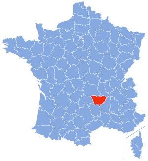 Location of Haute-Loire in France