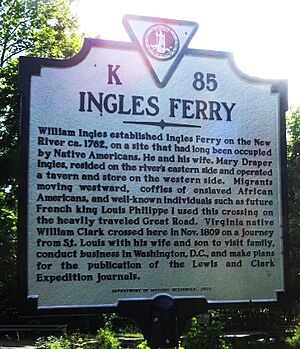 Historical Marker at Ingles Ferry