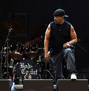 Ice-T during the Body Count concert. Prague, August 2006