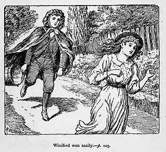 Illustrations by K. M. Skeaping for the Holiday Prize by E. D. Adams-pg-105-Winifred won easily