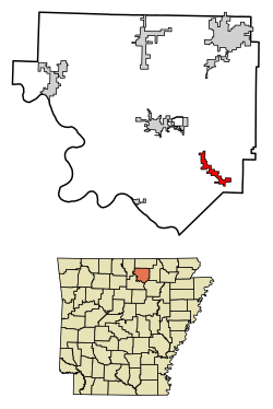 Location of Mount Pleasant in Izard County, Arkansas
