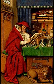 Jan van eyck, san girolamo nello studio, detroit