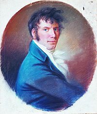 Jens Baggesen, pastel by Christian Horneman made during a visit to Copenhagen in 1806 from Paris where Baggesen lived at the time