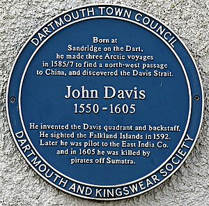 John Davis plaque in Dartmouth