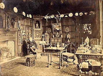 John Etherington Welch Rolls (1807-1870) in the 'Oak Parlour' at the Hendre.