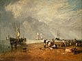 Joseph Mallord William Turner - The Fish Market at Hastings Beach - Google Art Project