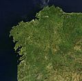 Land of Galicia, NASA satellite image