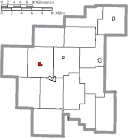 Location of Belle Valley in Noble County