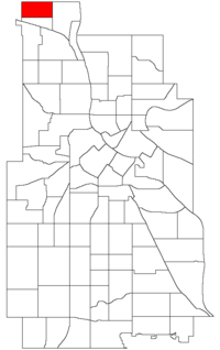 Location of Shingle Creek within the U.S. city of Minneapolis
