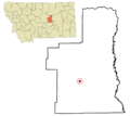Petroleum County Montana Incorporated and Unincorporated areas Winnett Highlighted
