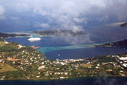 Aerial view of central Port Vila