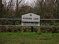 Pyrford lock sign