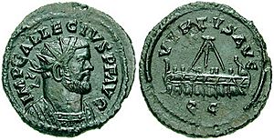 Quinarius Allectus galley-RIC 0128.2