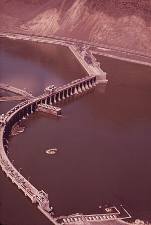 ROCK ISLAND DAM IS THE OLDEST DAM ON THE COLUMBIA RIVER - NARA - 548012