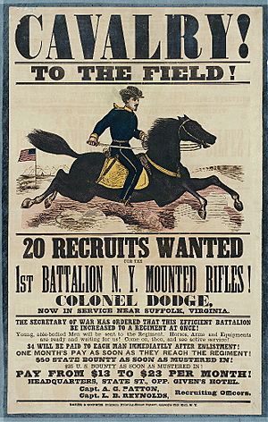 Recruiting poster New York Mounted Rifles